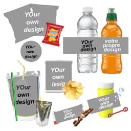 Design Your Own Image Juice Pouch Labels Adhesive Water Bottle Candy Wrapper Favor Tag Treat Box Sticker Birthday Wedding Decor
