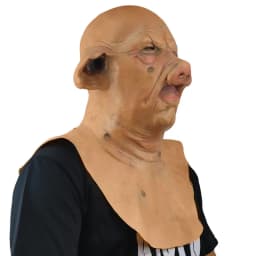 Halloween New Horror Pig Head Mask Latex Animal Prop Pig Mask