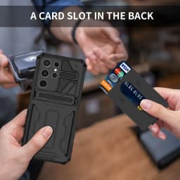 Case For Samsung Galaxy S25 Ultra S24 FE Note 20 Ultra A16 A55 A05S Wallet Card Flip Cover Protective Hybrid Stand Hard Case
