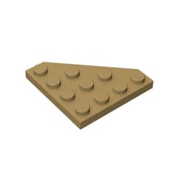 Gobricks GDS-554 Wedge, Plate 4 x 4 Cut Corner compatible with lego 30503 pieces of children's DIY Building Blocks Technical