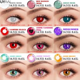 UYAAI Color Anime Cosplay Contacts Lenses Color contact lenses Cosmetic Colored lenses Red Lens white lenses anime accessories