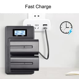 NP-F960 F970 F980 NP F960 LCD Dual Battery Charger for SONY F970 F960 F770 F570 F980 MC1500C PLM-100 CCD-TR910 TR917 TR930