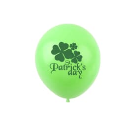 St Patrick's Day Green Clover Theme Party 12 Inch Irish Day Green Hat Clover Latex Balloon