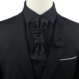 New Men's Premium Paisley Tie Brooch Set Red Black Blue Ajustable Neck Tie Luxury Classic Suit Tuxedo Groom Wedding Accessories