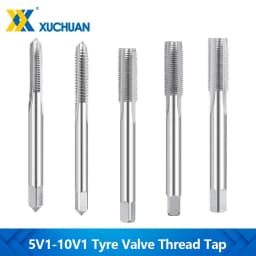 Tyre Valve Thread Tap 5V1 5V2 8V1 8V2 10V1 Right Cutting Straight Fluted Taps Screw Thread Tap Hand Tools