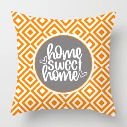 Home Decor Nordic Orange Sweet Pillowcase Living Room Sofa Decoration Car Cushion Cover