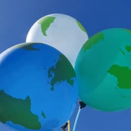 New 12-inch Five-sided Printed Thickened World Map Latex Balloon Birthday Party Decoration Supplies