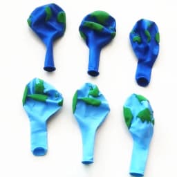 New 12-inch Five-sided Printed Thickened World Map Latex Balloon Birthday Party Decoration Supplies