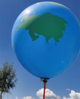 New 12-inch Five-sided Printed Thickened World Map Latex Balloon Birthday Party Decoration Supplies
