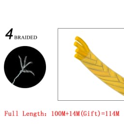 114M PE Line Fishing Wire Multifilament Braided Fishing Line 8-60LB Fishing Line Japan 4 Wire Multifilament Line Fishing Thread