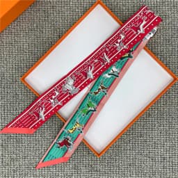 POBING Animals Print 18m/m Twill Silk Scarves Women Luxury Brand Scarf Bag Ribbons Tie Head Scarf Small Long Skinny Scarf 86*5CM