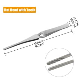 1pc Stainless Steel Tweezers Reverse Fixed Self-Locking Inverse Tweezer Jewelry Making Tool For Electronic Component Repair Tool