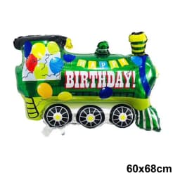 Train Balloon Theme Birthday Decorations Cute Train Shaped Foil Balloon and Latex Ballon Railroad Crossing Traffic Party Decor