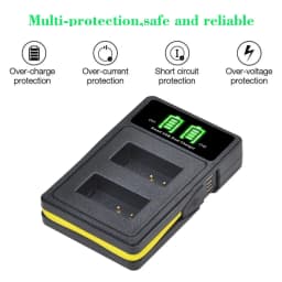 EN-EL20 EN-EL20a Battery Charger with Build-in USB and Type-c Port for Nikon coolpix P1000, Coolpix P950, 1 j1, 1 J2, 1 V3