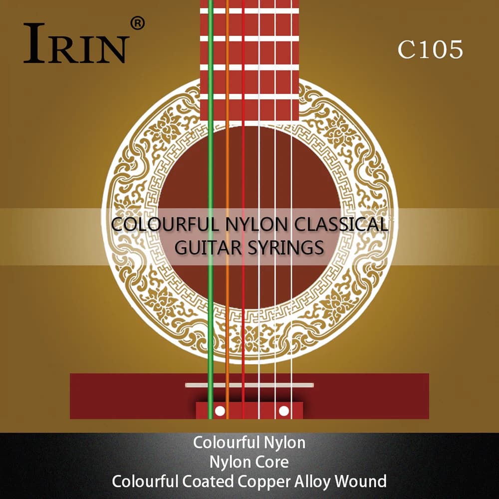 6Pcs Guitar Strings Classic Classical Guitar Color Nylon Strings Classic Guitar Parts Musical Instrument Replacement Accessories