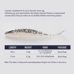 NOEBY Blade Minnow Soft Lures 9cm 11cm Dart Silicone Worm Artificial Soft Bait Saltwater Freshwater for Sea Bass Fishing Lure