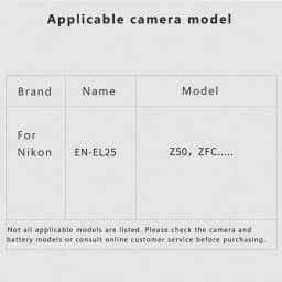 EP-5G EN-EL25 ENEL25 EN-EL25a Dummy Battery AC Adapter for Nikon Z fc Zfc Z30 Z50 camera external power adapter