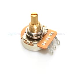 10PCS 250K 500K Guitar Potentiometers Brass 3/8" Short Shaft 24-Tooth Pots 15.5mm for Guitar Parts