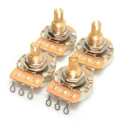 10PCS 250K 500K Guitar Potentiometers Brass 3/8" Short Shaft 24-Tooth Pots 15.5mm for Guitar Parts