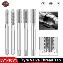 HAMPTON Tyre Valve Thread Tap 5V1 5V2 8V1 8V2 10V1 Right Cutting Straight Fluted Taps Screw Thread Tap Hand Tools