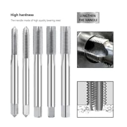 HAMPTON Tyre Valve Thread Tap 5V1 5V2 8V1 8V2 10V1 Right Cutting Straight Fluted Taps Screw Thread Tap Hand Tools
