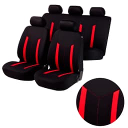 AUTOKING Car Accessories Interior Universal Polyester Car Seat Covers Set Sport Style Fit for Most Car SUV Van Seat Cushion