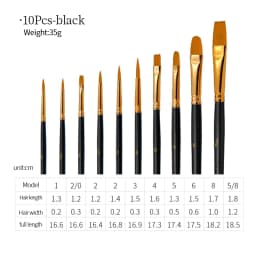 Nylon Hair Wooden Handle Artist Paint Brush Set Professional Oil Watercolor Acrylic Painting Brushes 3/6/10/12Pcs Art Supplies