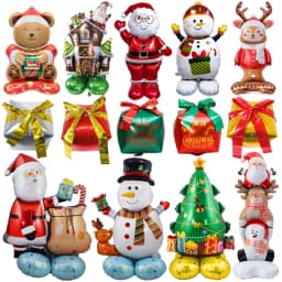 Large Christmas Foil Balloons Standing Christmas Tree Balloon Santa Snowman Balloon New Year Home Christmas Decorations Globos