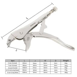 Locking Pliers Set CRV Lock Pliers Curved Jaw Pliers Straight Long Nose C Clamp Locking Clamp Multi-function Welding Tools