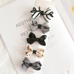 5Pcs/Lot Children's Headwear Baby Hair Accessories Clip Bows For Girls All Cloth Hairpin