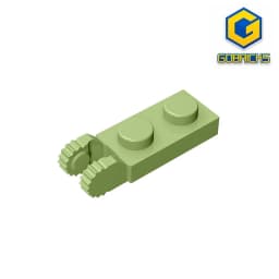 MOC PARTS GDS-821 PLATE 1X2 W/FORK/VERTICAL/END Single side hinged plate (teeth) compatible with lego 44302 children's toys