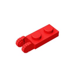 MOC PARTS GDS-821 PLATE 1X2 W/FORK/VERTICAL/END Single side hinged plate (teeth) compatible with lego 44302 children's toys