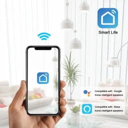 Tuya Smart WiFi Electric Curtain Motor, Timing APP, Remote Control for Alice, Alexa, Google Home