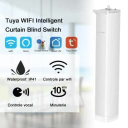 Tuya Smart WiFi Electric Curtain Motor, Timing APP, Remote Control for Alice, Alexa, Google Home