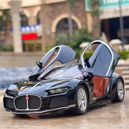 1:24 Bugatti Atlantic Alloy Sports Car Model Diecasts Metal Toy Vehicles Car Model Simulation Sound Light Collection Kids Gifts