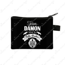 The Vampire Diaries Print Coin Purse TVD Women Wallets Team DAMON Money Coin Bags ID Credit Card Key Earphones Holder Gift