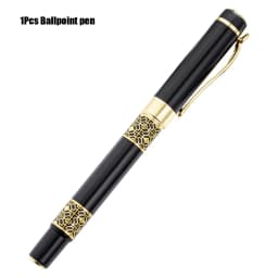 Luxury Golden Carving Mahogany Ballpoint Pen High-Quality Ink Pen for Business School And Office Supplies