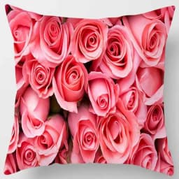 45x45cm Rose Series Pillowcase Yellow pink flowers Sofa Office Seat cushion cover Room aesthetic home decoration