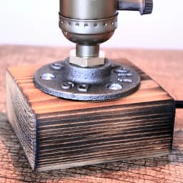 Industrial LED Table Lights With Switch Wood Desk Lamp Retro Home Decor Creative Art Gift Night Light