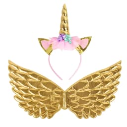 Unicorn Headband Fairy Angel Wings Kids Gift Girls Rainbow Unicorn Birthday Party Decoration Cosplay Props Supplies Baby Shower