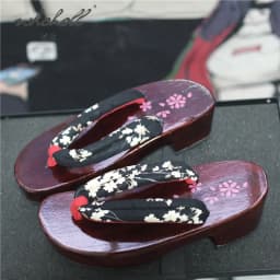 Summer Women Slipper Japanese Geisha Wooden Geta Anime Cosplay Sandals Female Flip Flops Clogs Shoes Plus Size 41 42