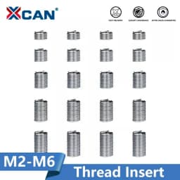 XCAN Thread Repair Insert Fastening Thread Insert Set Stainless Steel Repair Tool Insert Kit M2 M2.5 M3 M4 M5 M6 Threading Tools