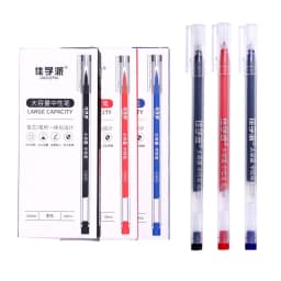 12 Pcs/Set 0.5MM Large Capacity Neutral Gel Pen Signature Student Exam Pens Black Blue Red SCHOOL Office Stationery Supplies