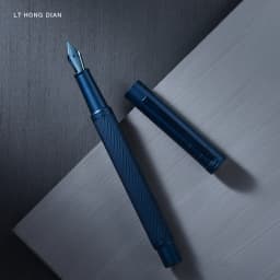LT Hongdian 1851 Starry Hope Fountain Pen Blue Bent-nib Calligraphy Business-Grade