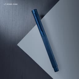 LT Hongdian 1851 Starry Hope Fountain Pen Blue Bent-nib Calligraphy Business-Grade