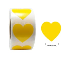 Colorful Heart Mint Labels 1inch Clear Thank You Stickers for Wedding Pretty Gift Cards Envelope Sealing Label Stickers