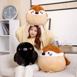 35/40cm Cute Sparrow Crow Plush Toy Standing Stuffed Bird Animal Doll Soft Shaped Lifelike Children Toys