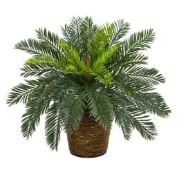 45cm Large Artificial Palm Tree Branch Tropical Fake Cycad Plants Plastic Coconut Tree Leafs For Home Garden Party Wedding Decor