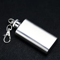 Portable Stainless Steel Wine Bottle Handheld Water Bottle Outdoor Survival Whiskey Bottle Beverage Alcohol Bottle 2oz