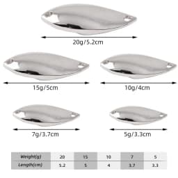 1Pcs 5g-20g Metal Spinner Spoon Lures Trout Fishing Lure Hard Bait Sequins Paillette Artificial Baits Gold Silver Fishing Tackle